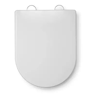 Telese Stick Tight Polypropylene Toilet Seat, White, Soft Close, Antibacterial, Quick Release fo