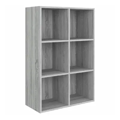 (Grey sonoma) vidaXL Book Cabinet/TV Cabinet Engineered Wood Highboard Cupboard Bookshelf