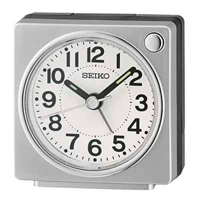 Seiko Clocks Alarm Clock, Gray, Rectangular