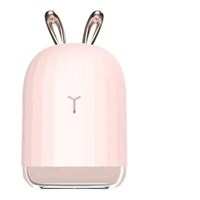 (Pink) Cute White Deer / Pink Rabbit 220ML Humidifier Air Purifier USB Colorful Light for Home O