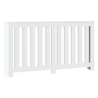 vidaXL Radiator Cover Heater Cover Slats Radiator Shelf White Engineered Wood