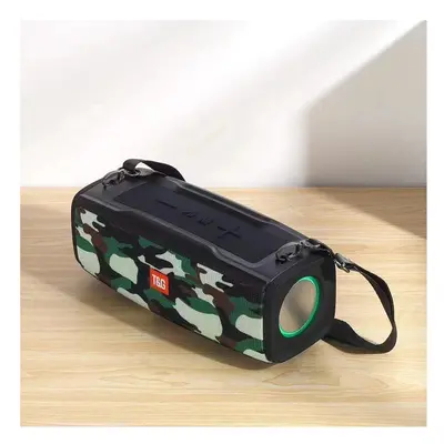 (Camouflage Green) Portable Bluetooth Speaker with Colorful Lights Wireless Waterproof Stereo Su