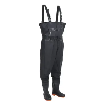 (black, 42) vidaXL Chest Waders with Boots and Belt Waterproof Hunting Fishing Waders