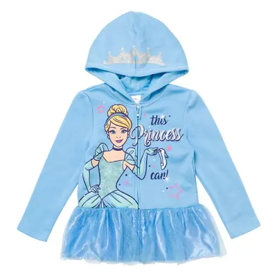 Disney Princess Cinderella Little Girls Zip Up Hoodie 6-6X