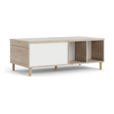 (Jackson Hickory Oak and White) Rome Coffee Table with sliding top