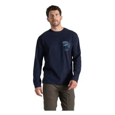 (L, Blue Navy) Craghoppers Mens National Trust Limestone Long-Sleeved T-Shirt