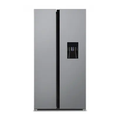 SIA Freestanding Door American Fridge Freezer 627L - Silver