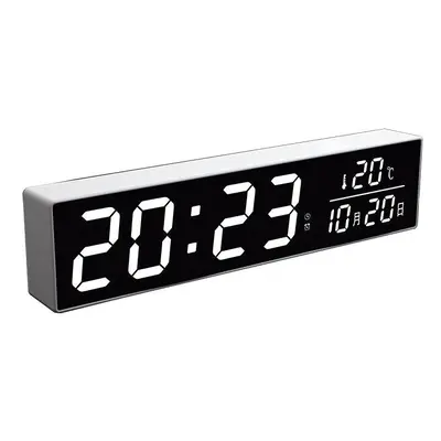 DC 5V LED Mirror Electronic Small Alarm Clock Digital Music Desktop Clock Rectangular Multifunct