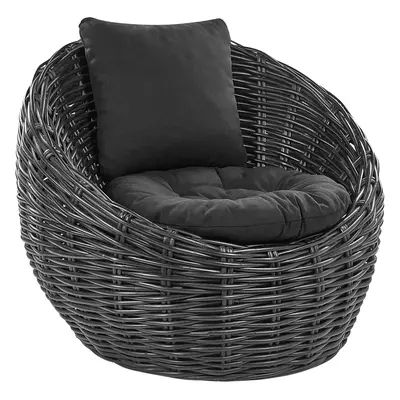 Garden Chair LERICI Rattan Black