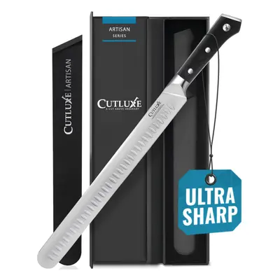 Cutluxe Slicing Carving Knife ? 12" Brisket Knife, Meat Cutting and BBQ Knife ? Razor Sharp Germ