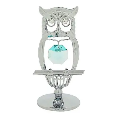 Crystocraft Chrome Plated Owl - Crystals From Swarovski