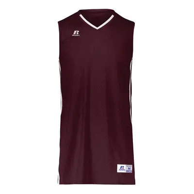 Russell 4B1VTB.MWH.M Youth Legacy Basketball Jersey, Maroon & White - Medium