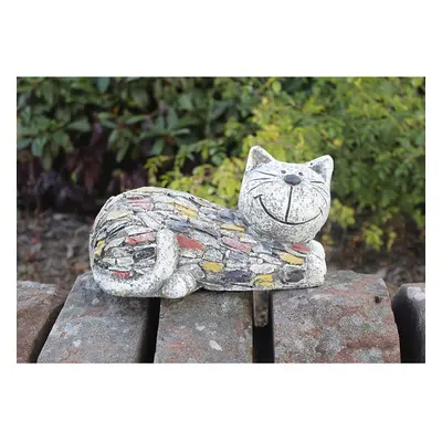 Resin Cat Ornament Garden Outdoor Indoor Decorative Stone Effect