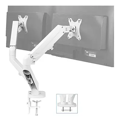 Articulating Dual to Inch Pneumatic Spring Arm Clamp Mount for Monitor Screens with Max VESA x 1