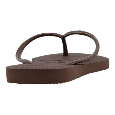 Havaianas Women 's Flip Flops Dark Brown Metal Acoused 5.5