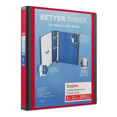 STAPLES Binders Red