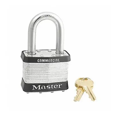 MASTER LOCK Keyed Padlock 15/16 in Rectangle Silver