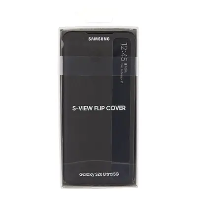 SAMSUNG Galaxy S20 Ultra Case S-View Flip Cover - Black (US Version w