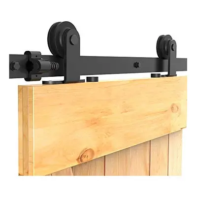 66FT201cm Sliding Door Track Kit CCJH Internal Barn Sliding Wood Doors Rail T Mount Hangers Blac