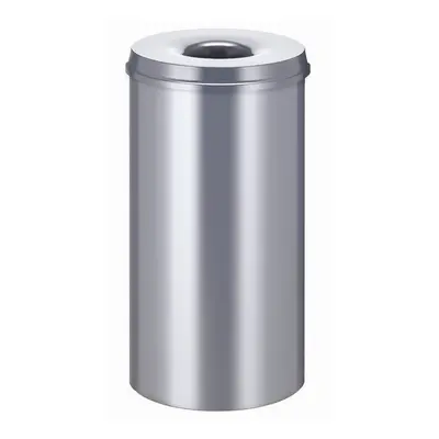 (silver, 50L) V-Part Self Extinguishing Waste Paper Bin Silver&Black Multi Colours L/80