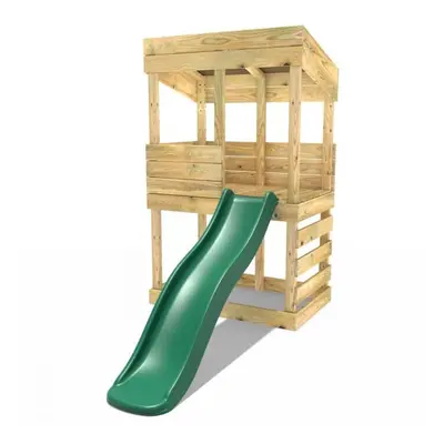 (Lookout Tower) Rebo Wooden Lookout Tower Playhouse with 6ft Slide