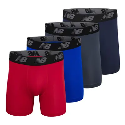 New Balance Men's Standard 5"" Performance No Fly Boxer Brief (4 Pack)