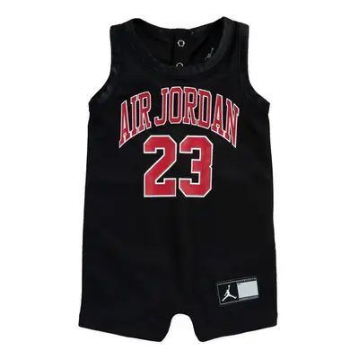 Jordan Baby Boys Mesh Jersey Romper (Black(556169-023)/Red Months)