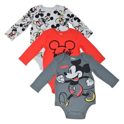 Disney Mickey Mouse Infant Baby Boys Pack Bodysuits Months