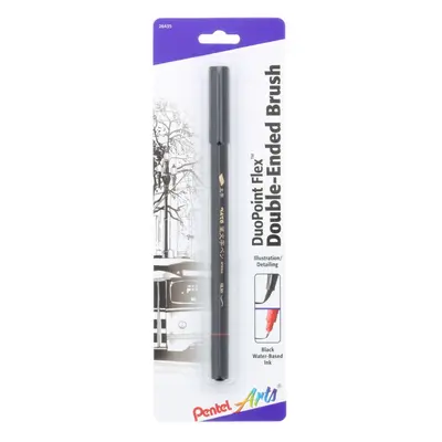 Pentel DuoPoint Double Ended Artist Pen Ultra-Fine Brush Black