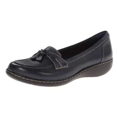 Clarks womens Ashland Bubble Slip On Loafer Navy Wide US