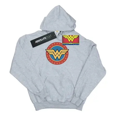 (M, Sports Grey) DC Comics Mens Wonder Woman Circle Logo Hoodie