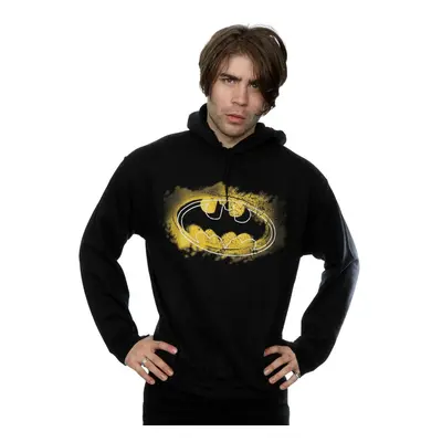 (3XL, Black) Batman Mens Spray Logo Hoodie