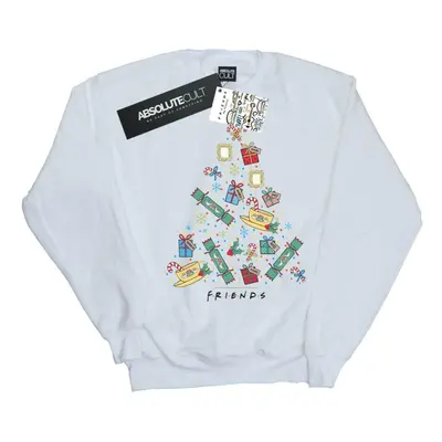 (5XL, White) Friends Mens Christmas Tree Sweatshirt