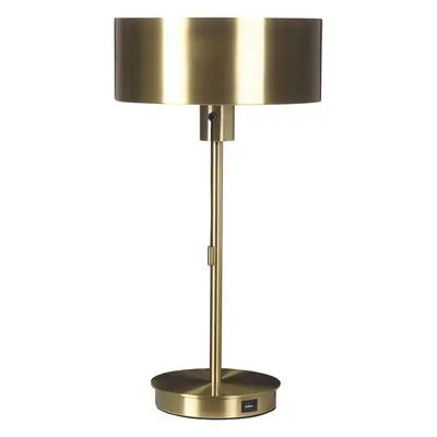 Table Lamp ARIPO with USB Port Metal Gold