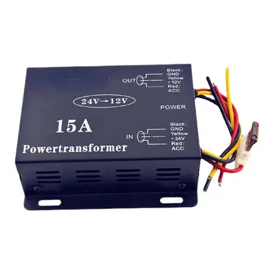 (15A) Vehicle Car DC 24V to 12V 6A 10A 15A 20A 30A Power Supply Transformer Converter