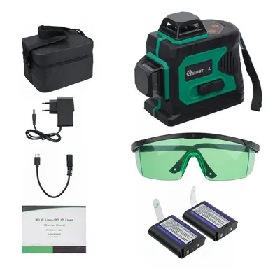 (Only Laser Level) 3D Green Auto Laser Level Lines Horizontal & Vertical Cross Build Tool Measur