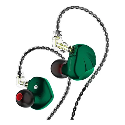 (Green, With Mic) Dynamic Drivers In Ear Earphone Noise Cancelling Headphone 2Pin 0.75MM Connect