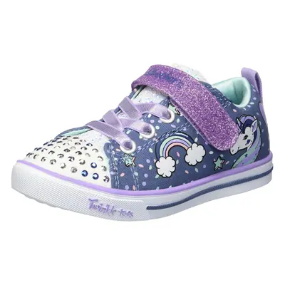 Skechers girls Sparkle Lite-unicorn Craze Sneaker Denim/Lavender 3.5