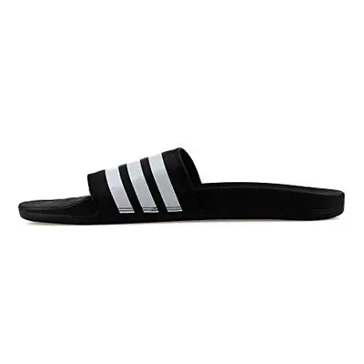 adidas Men's Adilette Comfort Slides Shower and Bath Shoes Black/Whit