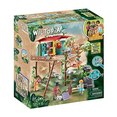 Playmobil Wiltopia Family Tree House with Animal Toys, Sustainable Toy for Children Ages 4+