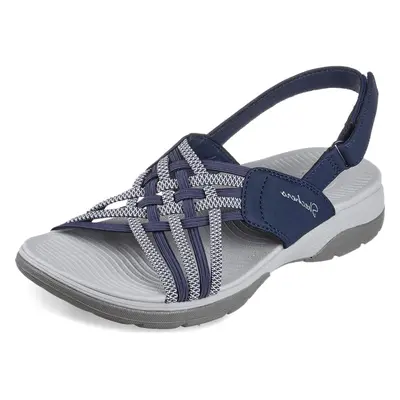 Skechers Women's ARCHFIT Reggae Sport-Hometown Sandal Navy/Gray