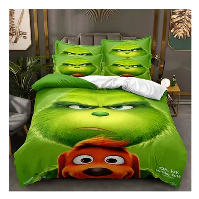 (Style 07, Single (135X200CM/2PCS)) The Grinch Bedding Single Double King Duvet Cover