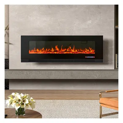 60 Inch Wall Mounted Electric Fireplace with Overheat Protection