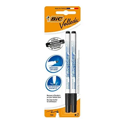 BIC Velleda Whiteboard Pens - Black, Pack of