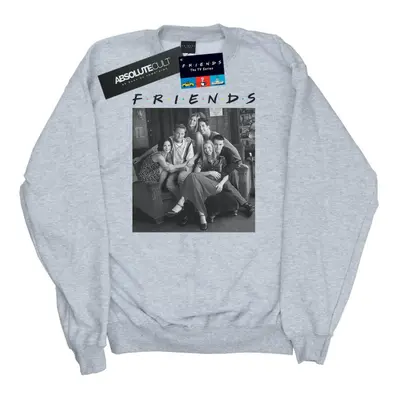 (5XL, Sports Grey) Friends Mens Black And White Photo Sweatshirt