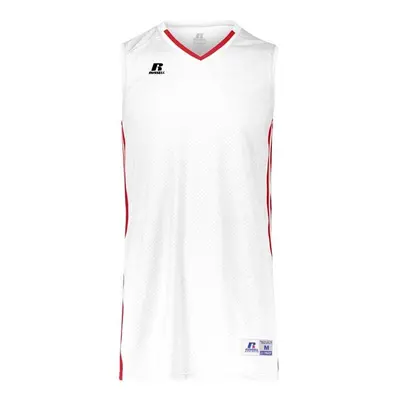 Russell 4B1VTM.WTR.2XL Adult Legacy Basketball Jersey, White & True Red - 2XL