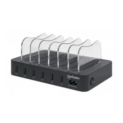 Manhattan Charging Station, 6x USB-A Ports, Outputs: 6x 2.4A,...