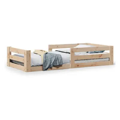 vidaXL Bed Frame without Mattress Bed 75x190 cm Small Single Solid Wood Pine