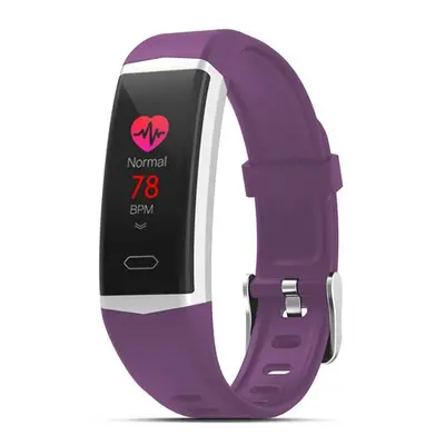 (Purple) Built-in GPS Activity Record Heart Rate Blood Pressure IP68 Waterproof Message Weather 