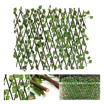 70CM Stretchable Artificial Faux Ivy Leaf Privacy Fence Screen Hedge Decor Panels Garden Outdoor